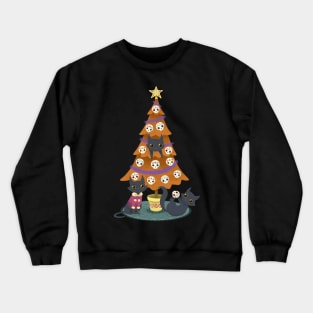 meowy christmas sugar skulls Crewneck Sweatshirt